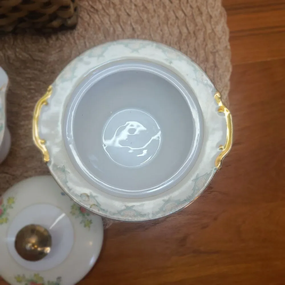 Vintage Porcelain Cream and Sugar Set Made in Japan